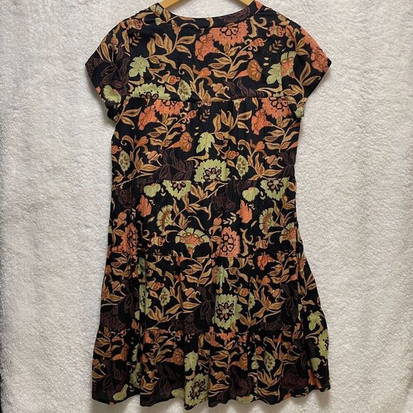 Roller Rabbit Womens Pamela Taos Mini Tunic Dress in Black Floral Size Small - Picture 2 of 9